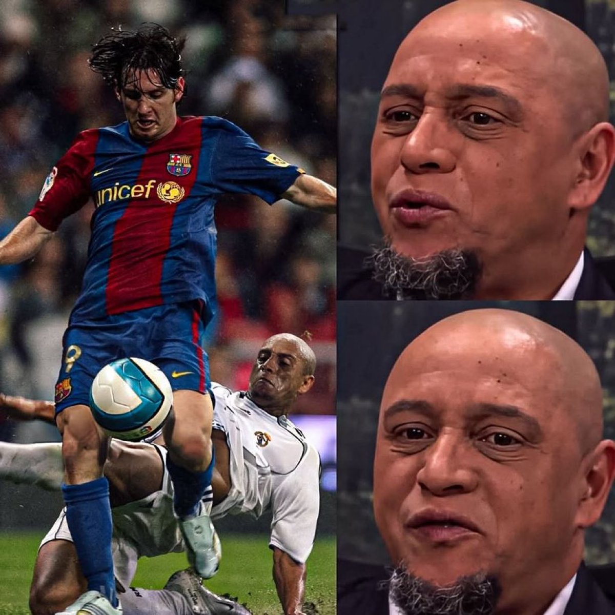 🚨🗣️ روبرتو كارلوس: "في ذلك اليوم من عام 2006، راوغنا ميسي وتجاوزنا تماماً. عندما انتهت المباراة، نظرت إلى كانافارو وقلت: يا إلهي... من هذا اللاعب؟ إنه مارادونا الجديد."
👌😳
كنت محظوظاً، لم يتبق لي الكثير قبل الاعتزال، لكنني كنت أعلم أن الأجيال القادمة من المدافعين ستعاني بسببه.