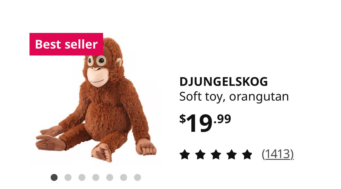 Punch’s cloth mother is djungelskog from ikea