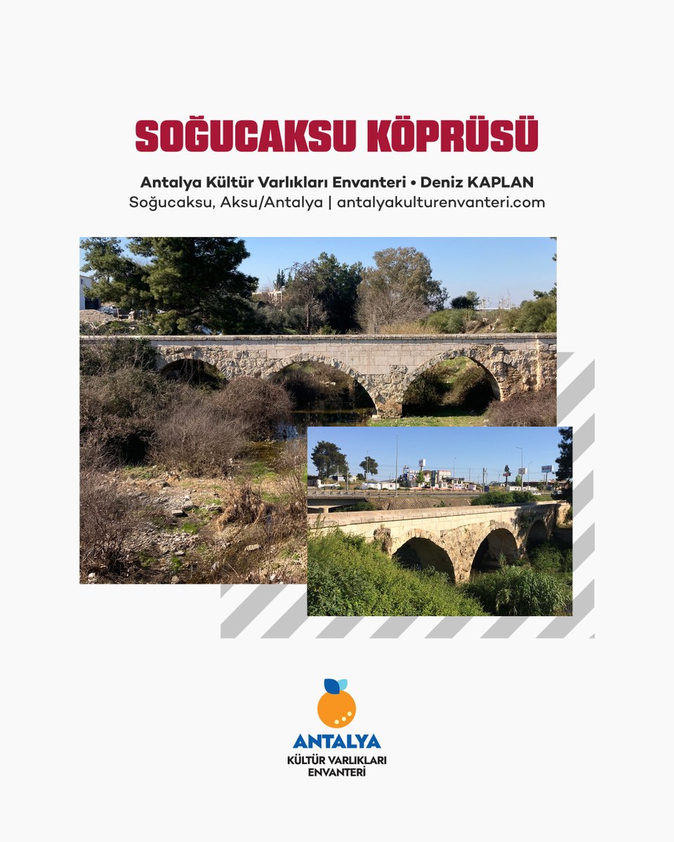ℹ️ Soğucaksu Köprüsü
📍 Soğucaksu, Aksu/Antalya
📸 2018 • Deniz KAPLAN
🗂️ Aksu Kültür Envanteri (2018)
📲 antalyakulturenvanteri.com