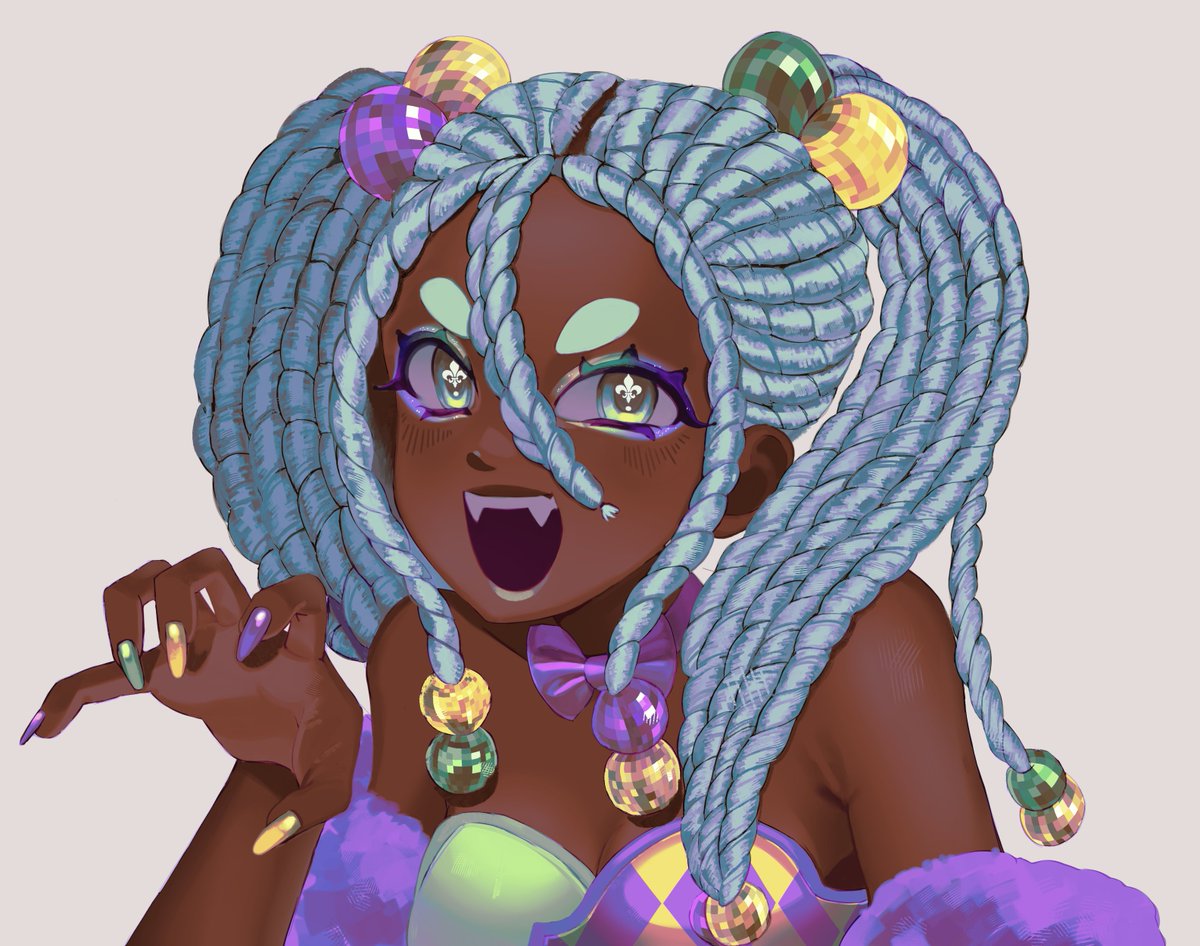 NOLA mardi gras miku :-) (slightly late)