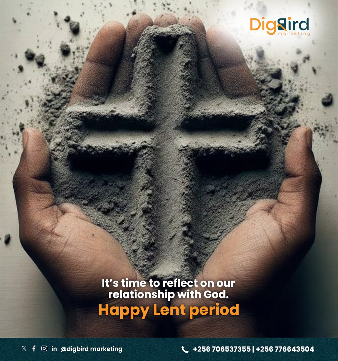 DigBird_Agency's tweet photo. This Ash Wednesday, we reflect, reset, and realign — in faith and in purpose.
We e believe every new season is a chance to grow with intention. 

#AshWednesday #Lent2026 #DigBirdMarketing https://t.co/jXkcDoTT4i