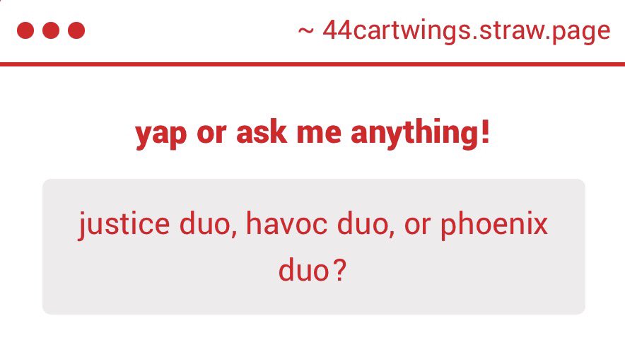oh you mean

justice “like obviously we dont like each other” “when have i not liked you?” duo

havoc “no i don’t have a reason to (turn spoke in to LAW) and besides, you have a friend to find right?” “go and be the best king unstable has ever seen man” duo

phoenix “i’m sorry