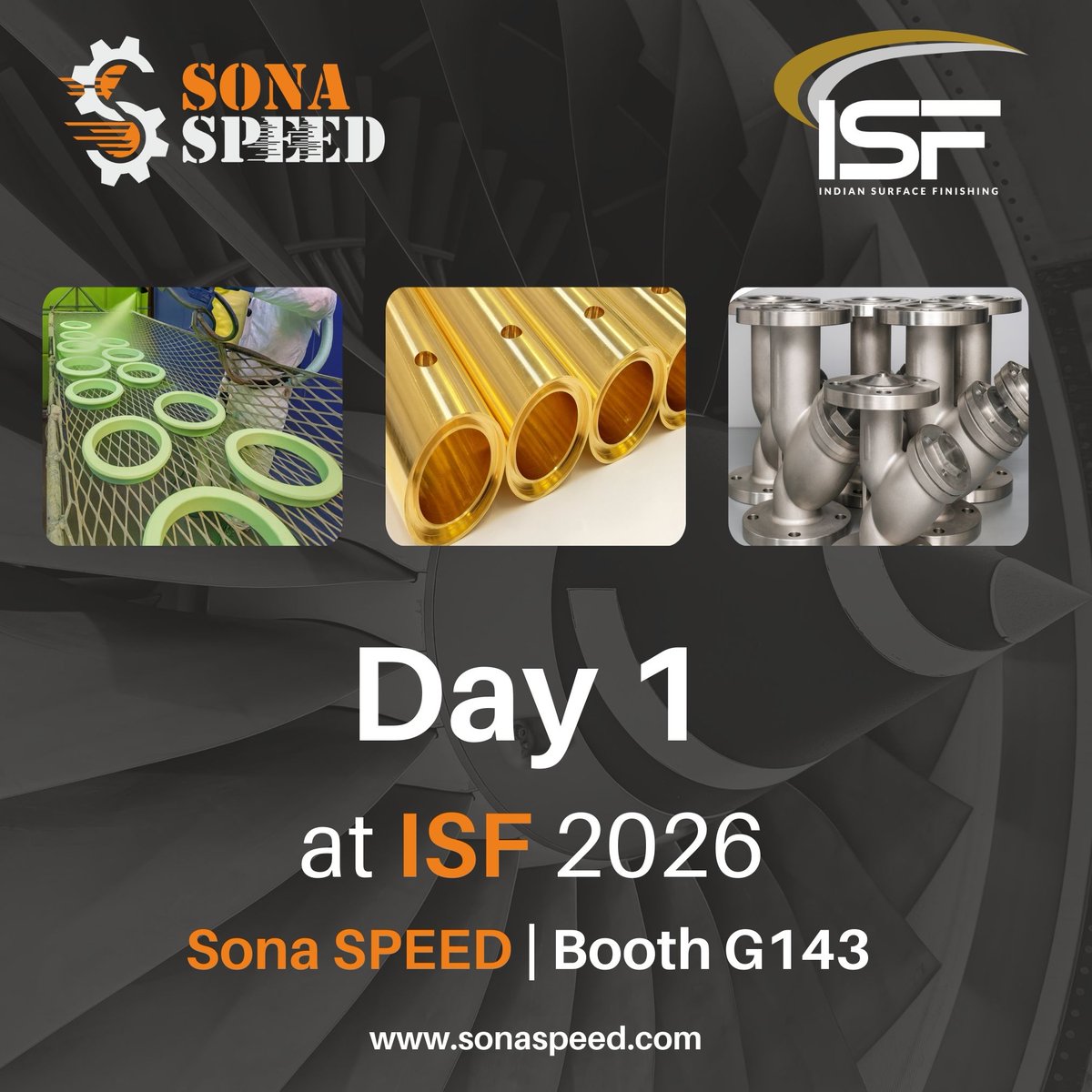 SonaSpeed's tweet photo. Day 1 at ISF 2026 is live at BIEC Bengaluru!
Explore cutting-edge surface finishing technologies and innovations at this three-day Conference &amp; Exhibition organised by MFAI.
Hall 3 | Booth G143
Visit the Sona SPEED team to learn more about our engineering solutions!

#Day1Event https://t.co/pYxyzl74CH