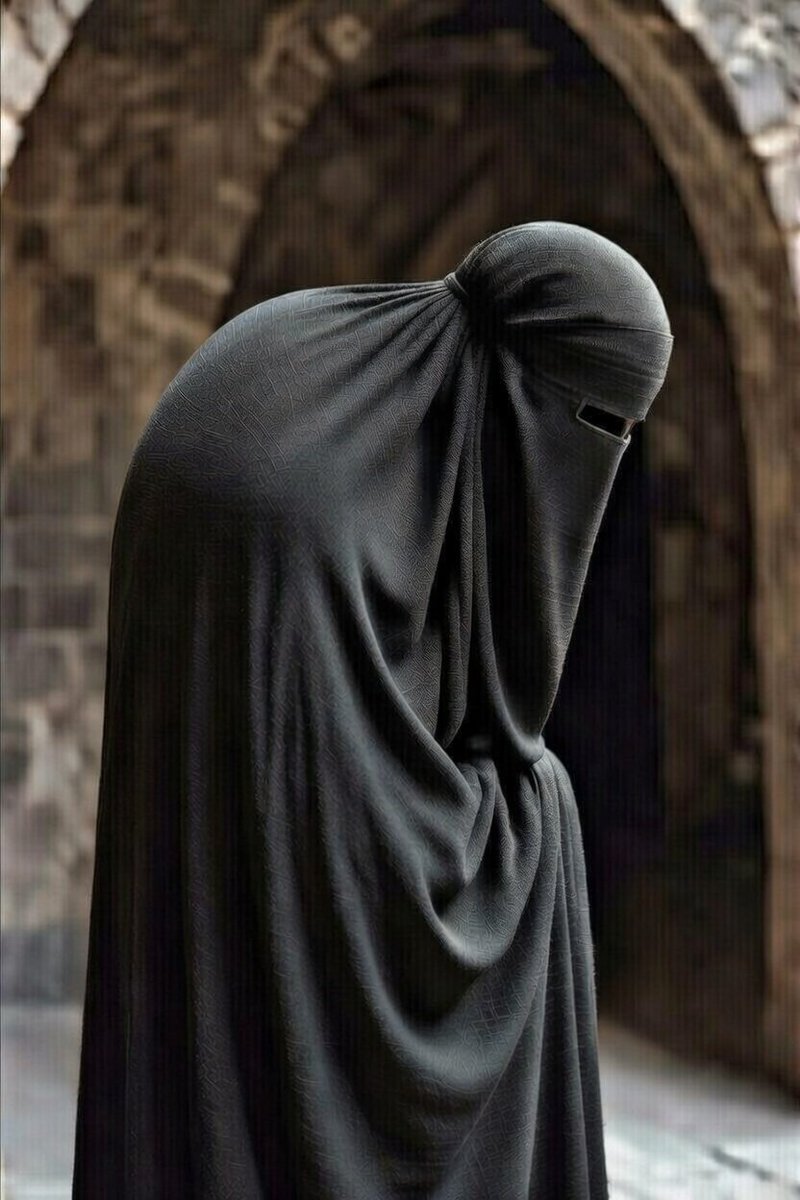 Pablo Iglesias es el único reconocible con el burka puesto.