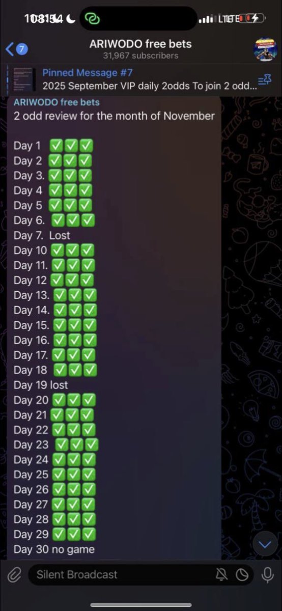 This is how you can make 124 million with 10,000

Read carefully 

Starting Point
•Base stake: ₦10,000
•Odds: 2.0 daily

⸻

🔹 Cycle Structure

Instead of chasing 14 straight wins, we’ll break it into mini-cycles of 3 wins:
•Win 1 → ₦20,000
•Win 2 → ₦40,000
•Win 3 →