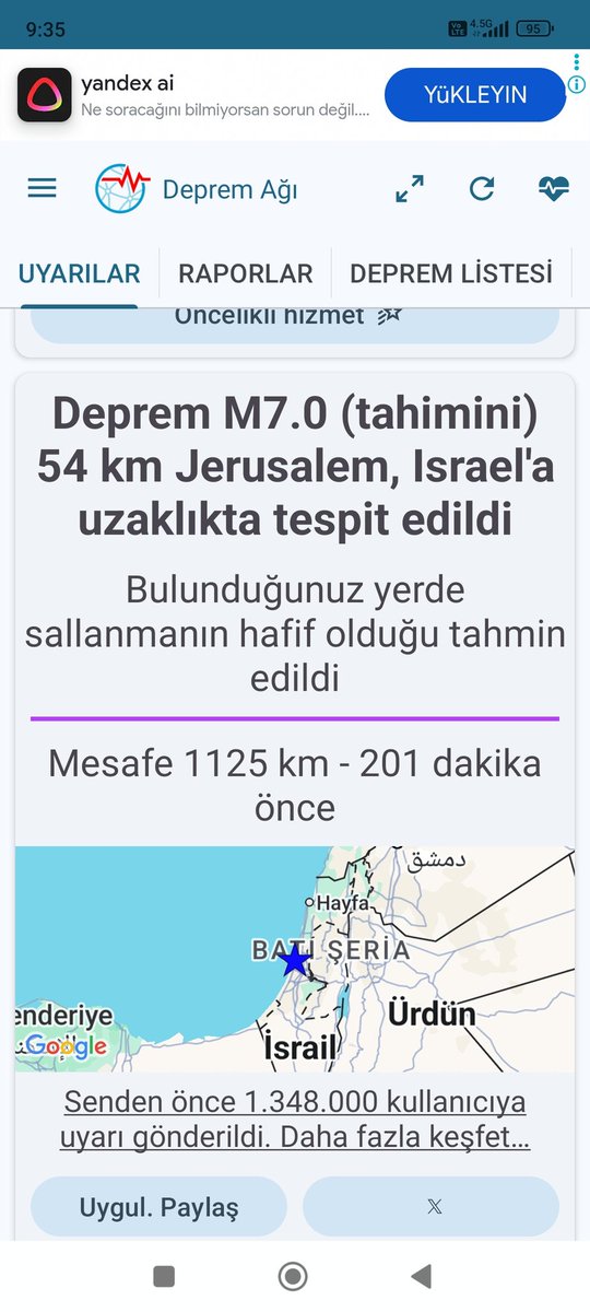 Uyarıyı görünce enkazını göreyim demekten kendimi alamadım. Yıktığından daha fazlasını yıkılasın israil
#deprem