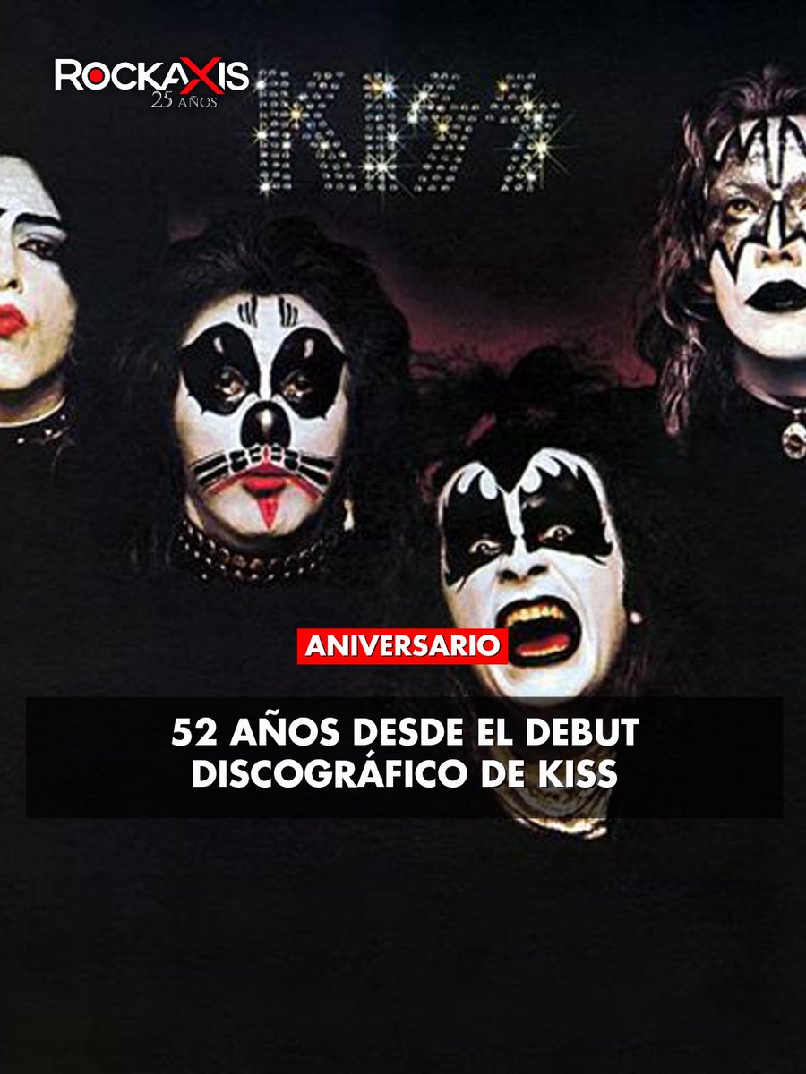 rockaxisoficial's tweet photo. Hace 52 años, Kiss publicaba su debut discográfico, el álbum Kiss, punto de partida para una de las bandas más influyentes del hard rock 🔥🎸. Con himnos directos, actitud callejera y una identidad visual única, el disco sentó las bases de todo lo que vendría después para el cuarteto neoyorquino ⚡🖤

Hoy lo conmemoramos revisitando nuestra reseña del álbum en la web 👉🏻https://t.co/VGdjfuM7eW

¿Qué canción de este debut crees que mejor anticipaba lo que sería la banda? 🤘