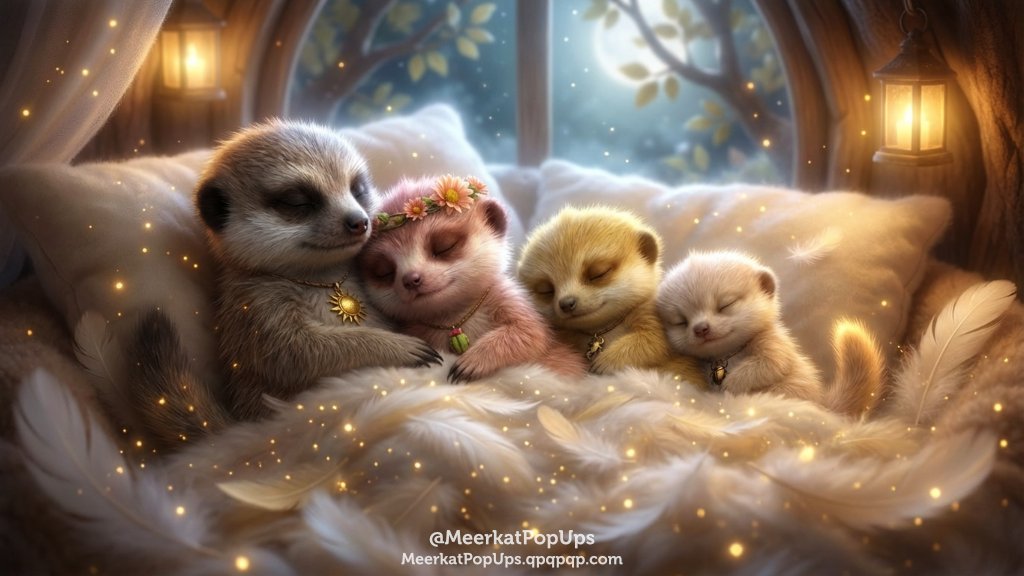 2月18日は「安眠の日」だそうです 🛌
In Japan, February 18th is "Good Sleep Day" 🛌

❁ ミーアキャット / Meerkat × AI Creation ❁