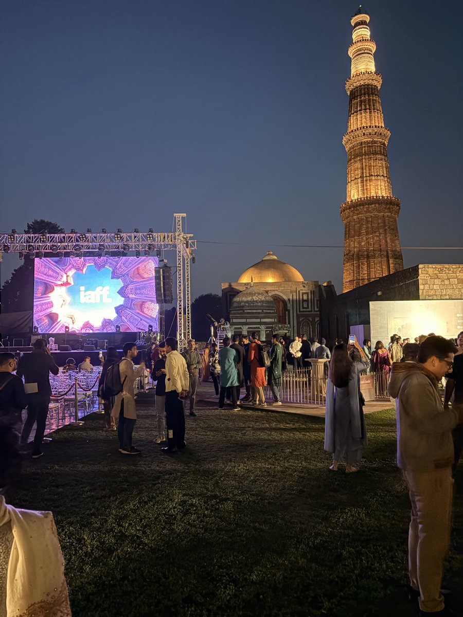Sharad_SY's tweet photo. The AI film festival yesterday was nothing short of amazing from the films, folks, and panelists to the most beautiful locations - The Qutub Minar.

AI films are absolutely cooking!

Kudos to @localhosthq @Chandan_Perla @hardeep_gambhir
Thanks for the invite @madvortex_ https://t.co/P9xLlAtSFh