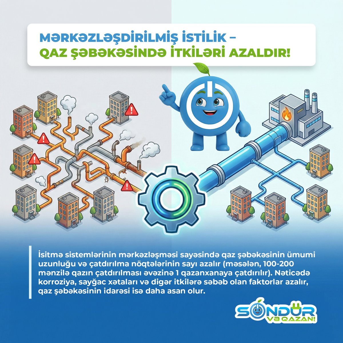 minenergyaze's tweet photo. Mərkəzləşdirilmiş istilik qaz şəbəkəsində itkiləri azaldır.
#EnergetikaNazirliyi #MinistryofEnergy #istiliktəchizatı #istiliksistemi #SöndürVəQazan #DüşünVəQazan #SwitchoffandWin #EnergyEfficiency #ThinkandSave #heatsupply https://t.co/0AFHUxvzyl