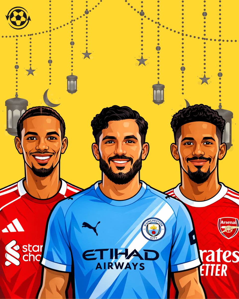 DeadlineDayLive's tweet photo. ☪️🌙 Muslim players who are able to break their fast during Ramadan in the Premier League:

🇫🇷 William Saliba — Arsenal
🇫🇷 Boubacar Kamara — Aston Villa
🇧🇪 Amadou Onana — Aston Villa
🇲🇦 Amine Adli — Bournemouth
🇹🇷 Enes Ünal — Bournemouth
🇧🇫 Dango Ouattara — Brentford
🇹🇷 Yunus Konak — Brentford
🇬🇭 Tariq Lamptey — Brighton
🇹🇷 Ferdi Kadioglu — Brighton
🇸🇪 Yasin Ayari — Brighton
🇬🇲 Yankuba Minteh — Brighton
🇹🇳 Hannibal Mejbri — Burnley
🇨🇭 Zeki Amdouni — Burnley
🇫🇷 Wesley Fofana — Chelsea
🏴󠁧󠁢󠁥󠁮󠁧󠁿 Tosin Adarabioyo — Chelsea
🇫🇷 Naouirou Ahamada — Crystal Palace
🇲🇦 Chadi Riad — Crystal Palace
🇸🇳 Ismaïla Sarr — Crystal Palace
🇲🇱 Cheick Doucouré — Crystal Palace
🇲🇦 Adam Aznou — Everton
🏴󠁧󠁢󠁥󠁮󠁧󠁿 Tyrique George — Everton
🇸🇳 Idrissa Gana Gueye — Everton
🇸🇳 Iliman Ndiaye — Everton
🇫🇷 Thierno Barry — Everton
🇫🇷 Issa Diop — Fulham
🇪🇸 Adama Traoré — Fulham
🇫🇷 Ibrahima Konaté — Liverpool
🇫🇷 Hugo Ekitiké — Liverpool
🇪🇬 Mohamed Salah — Liverpool
🏴󠁧󠁢󠁥󠁮󠁧󠁿 Kieran Morrison — Liverpool
🇺🇿 A. Khusanov — Man City
🇩🇿 Rayan Aït-Nouri — Man City
🇫🇷 Rayan Cherki — Man City
🇪🇬 Omar Marmoush — Man City
🇹🇷 Altay Bayındır — Man United
🇲🇦 Noussair Mazraoui — Man United
🇨🇮 Amad Diallo — Man United
🇨🇲 Bryan Mbeumo — Man United
🇩🇪 Malick Thiaw — Newcastle
🇨🇩 Yoane Wissa — Newcastle
🇨🇮 Ibrahim Sangaré — Nottingham Forest
🇲🇿 Reinildo Mandava — Sunderland
🇨🇬 Arthur Masuaku — Sunderland
🇸🇳 Habib Diarra — Sunderland
🇨🇭 Granit Xhaka — Sunderland
🇫🇷 Abdoulaye Mustapha Ba — Sunderland
🇲🇦 Chamsdine Talbi — Sunderland
🏴󠁧󠁢󠁥󠁮󠁧󠁿 Djed Spence — Tottenham
🇸🇳 Pape Matar Sarr — Tottenham
🇬🇭 Mohammed Kudus — Tottenham
🇲🇱 Yves Bissouma — Tottenham
🇫🇷 Randal Kolo Muani — Tottenham
🇫🇷 Jean-Clair Todibo — West Ham
🇸🇳 Malick Diouf — West Ham
🇭🇹 Jean-Ricner Bellegarde — Wolves

(Source: Muslim Council of Hong Kong)