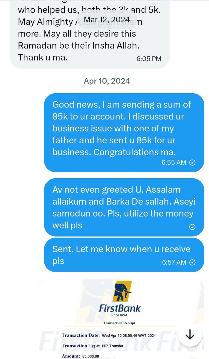 mamatii001's tweet photo. During Ramadan in 2024, she requested for help to get something to break fast and I did. She made mentioned of her business in it. I don't know, that spirit just pushed me to talk to someone about it and lo and behold, my papa sent 85k to him. Lo and behold, the husband use the money to deposit marwa instalment, got it, start driving and today, the man had settled d marwa debts and they AV moved to their uncompleted building. 😭😭
Ur little help might mean d world to someone. Don't hesitate to do it. 
This made my day!!!