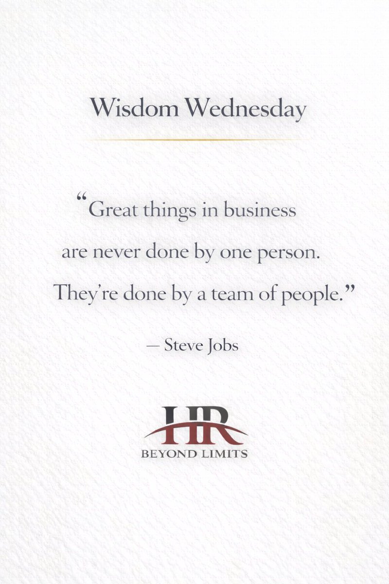 HR_BeyondLimits's tweet photo. Great leaders do not create followers.
They build teams that create impact.
#hrbeyondlimits
#wisdomwednesday https://t.co/iMlNuI89NF