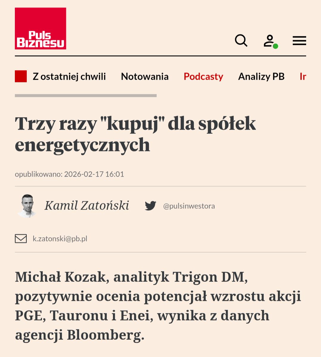 Lukasz_on_GPW's tweet image. Analityk Trigon DM, pozytywnie ocenia potencjał wzrostu akcji #PGE, #Tauron  #Enei wydając rekomendacje "kupuj" dla wszystkich 3 spółek, wynika z danych agencji Bloomberg.
pb.pl/trzy-razy-kupu…