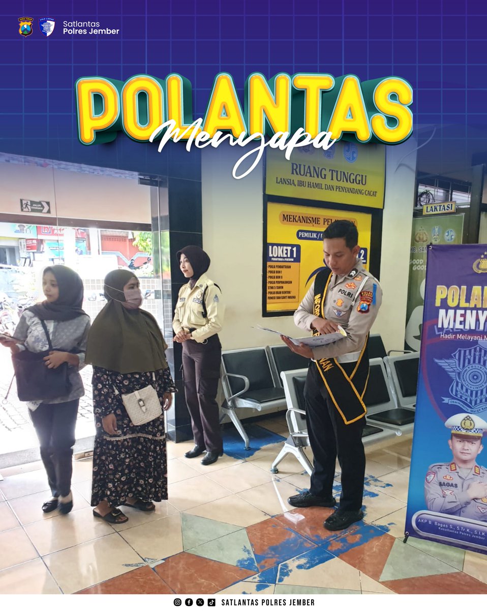 Tertib lalu lintas adalah cerminan budaya bangsa karena mencerminkan kedisiplinan, kesadaran, dan rasa hormat terhadap sesama pengguna jalan

#polantasmenyapa #satlantaspolresjember #taatadministrasilalulintas #pelayananprima