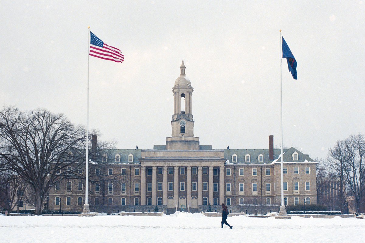 DaveDiCello's tweet photo. A few more frames from Penn State a few weeks ago, this time on film. These were shot on CineStill and KodaColor which is why they have different tones to them, but I really like how both sets came out, especially the first one of Old Main. https://t.co/XFJr6ZGOHk
