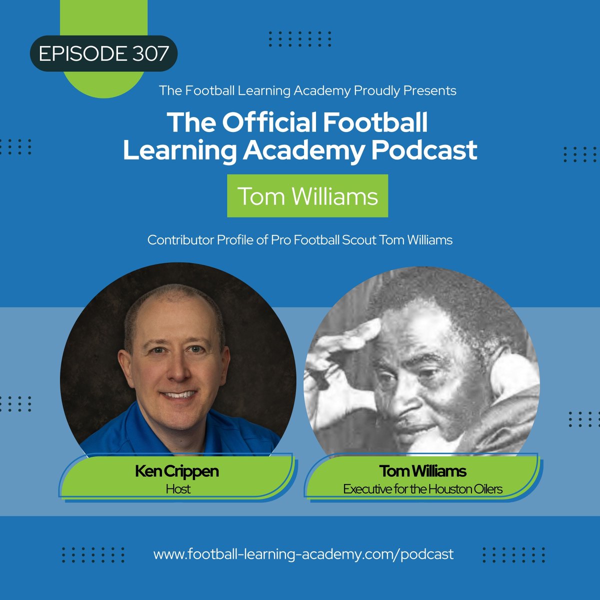 Tom Williams was the first African American assistant general manager in pro football history.

Learn about his trailblazing career. Link to podcast episode in bio.