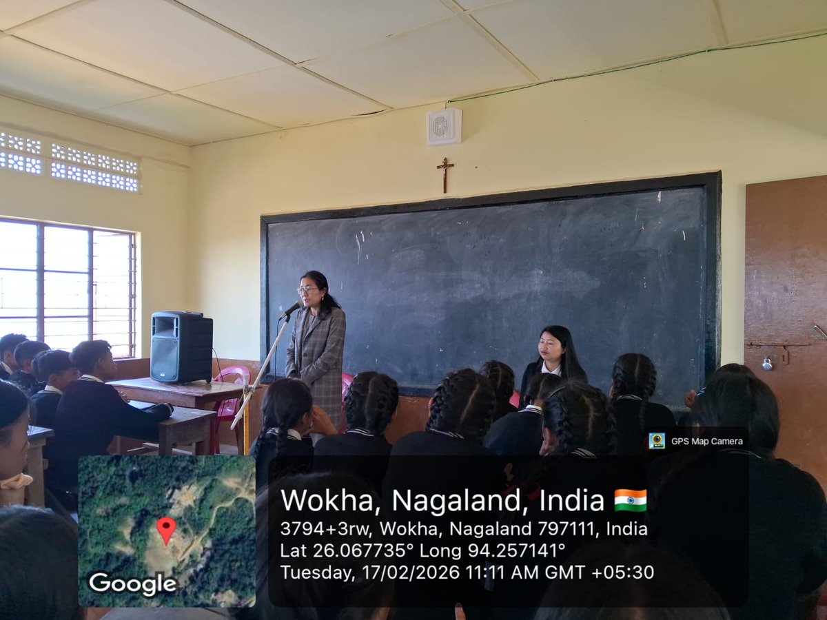 Launching programme of Adolescent Girls Club at Cistus School #wokha and Awareness on mental health, Child marriage act and POCSO act was held at St. Peter's School #wokha on 17th Feb 2026. <a href="/MinistryWCD/">Ministry of WCD</a> <a href="/DC_Wokha/">Deputy Commissioner, Wokha</a>