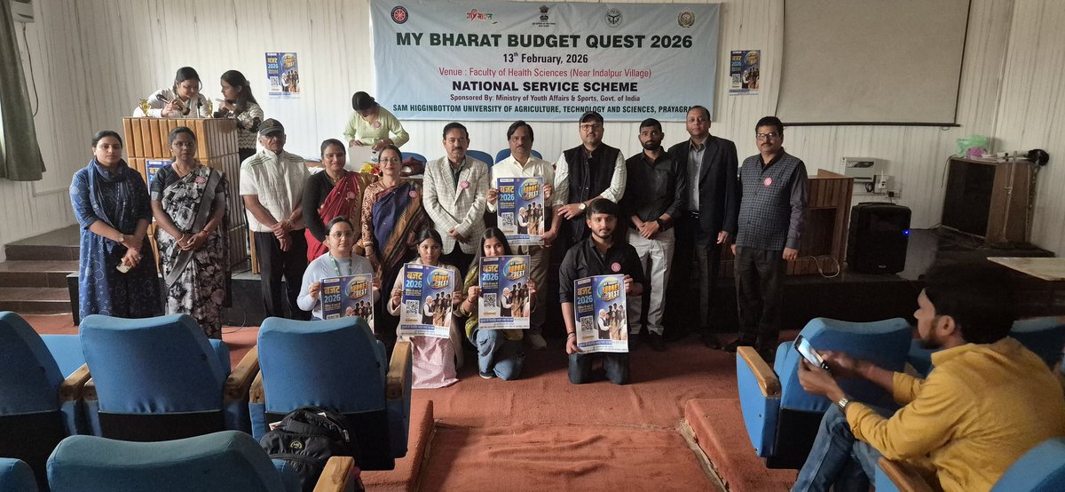 GeogNeeraj's tweet photo. Innaugurate and motivate the session for my Bharat budget quest 2026 for @_NSSIndia volunteer of @shuats_edu with @NSSRDUPUK Mr samardip saxena ji.Delivered lecture on My Bharat outreach,KI, ELPs,trainings as Nodal officer @MYBharatHQ .
@askabir_in @ashokshrotinss @csjmuofficial https://t.co/OFPqOcbBIW