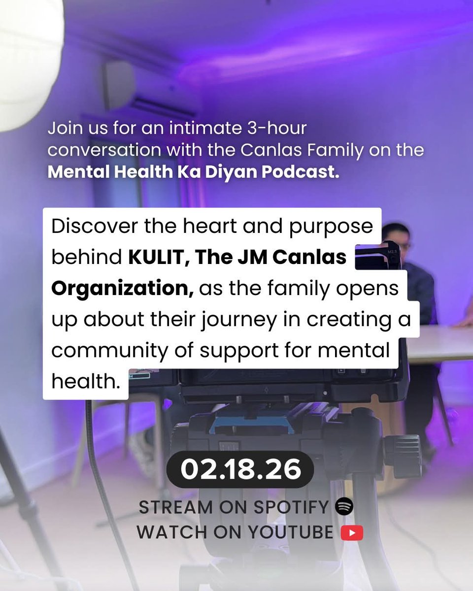 elijahnationofc's tweet image. Listen/Watch now! The Canlas Family talks about Loss &amp;amp; Grief.

Spotify Link: open.spotify.com/episode/24ZMcN…

Youtube Link: youtu.be/r0us0svyr-Y?si…

Photo Credits 📸: Mental Health Ka Dyan

#JMCanlasOrganization #Kulit