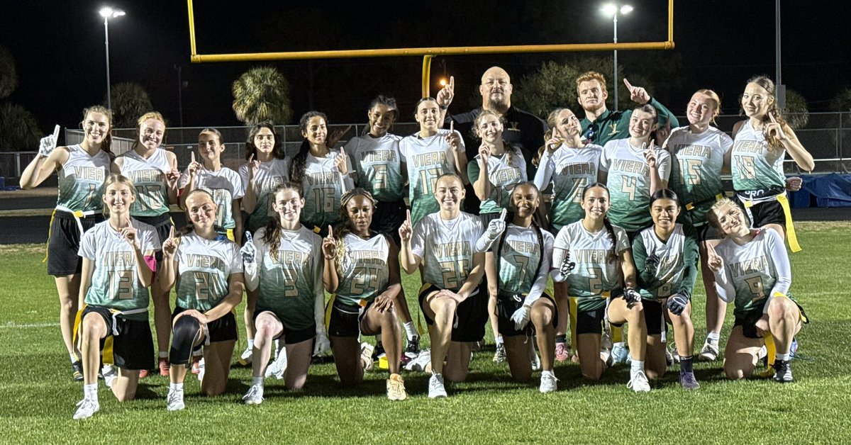 Hawks_Flag's tweet photo. History made at Viera!
The Hawks win their first-ever girls flag football game, beating Titusville 18–6.
Energy. Heart. Execution. A new era begins. 🖤💚
#VieraFlagFootball #HawkPride https://t.co/PXnSxb7AeI
