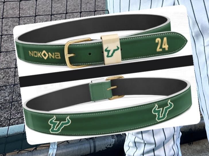 Orion Kerkering teamed up with <a href="/NokonaBaseball/">Nokona</a> to hook the entire USF Baseball team, his former school, with new game belts🔥