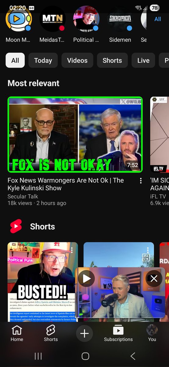Proven187's tweet photo. Can only watch my subscribed page, wow some of these guys were really shadow banned on my normal page never see  @KyleKulinski on there #YouTubeDOWN https://t.co/Y1ze6ovX8V