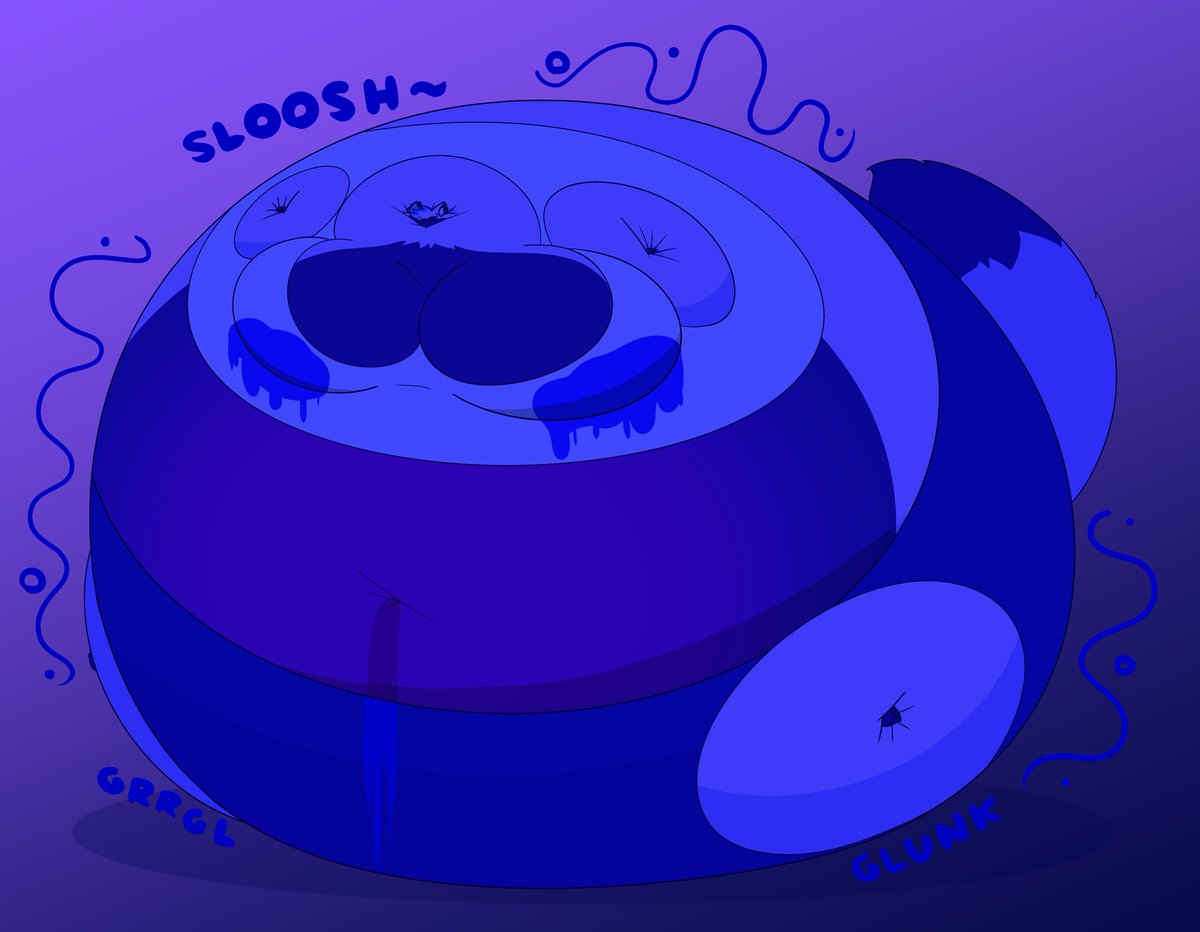 creme_balloon's tweet photo. My part of an art trade with @Nyanarchism, a huuuuuuge blueberry, get em to a juicer! https://t.co/nXjeDDw1CB