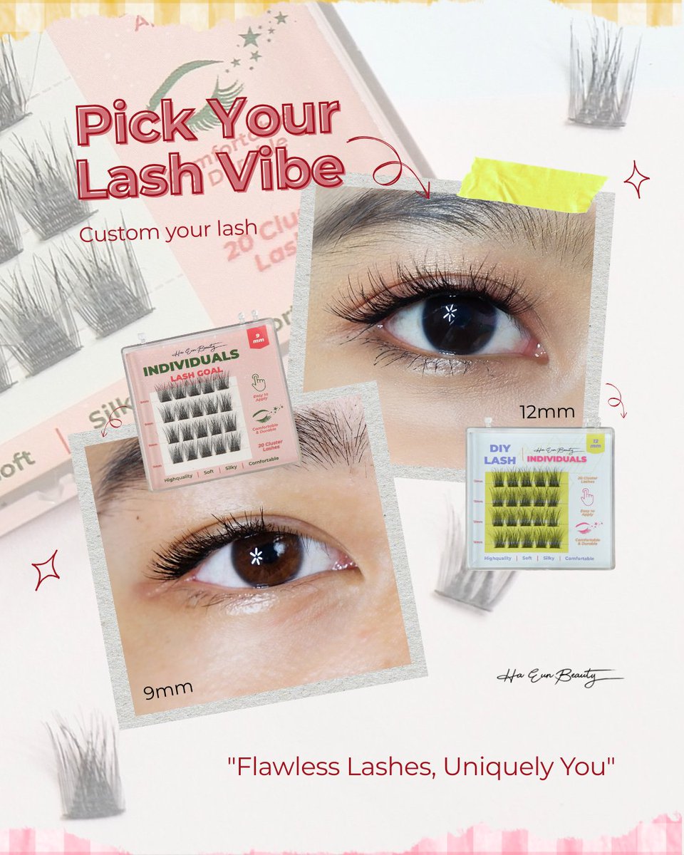 Ha_Eun_Beauty's tweet photo. Custom lashes, custom vibe 💅

Mau look soft, classy, atau bold sekalian? 😍
Tinggal atur sendiri pakai Individual Lashes Ha Eun Beauty 🤍
Panjang, volume, sampai shape bisa kamu mix sesuai mood &amp; outfit hari ini 🥰

#haeunbeauty #falselashes #DIYLashes #diylashextensions https://t.co/0cf5Qdv5JY