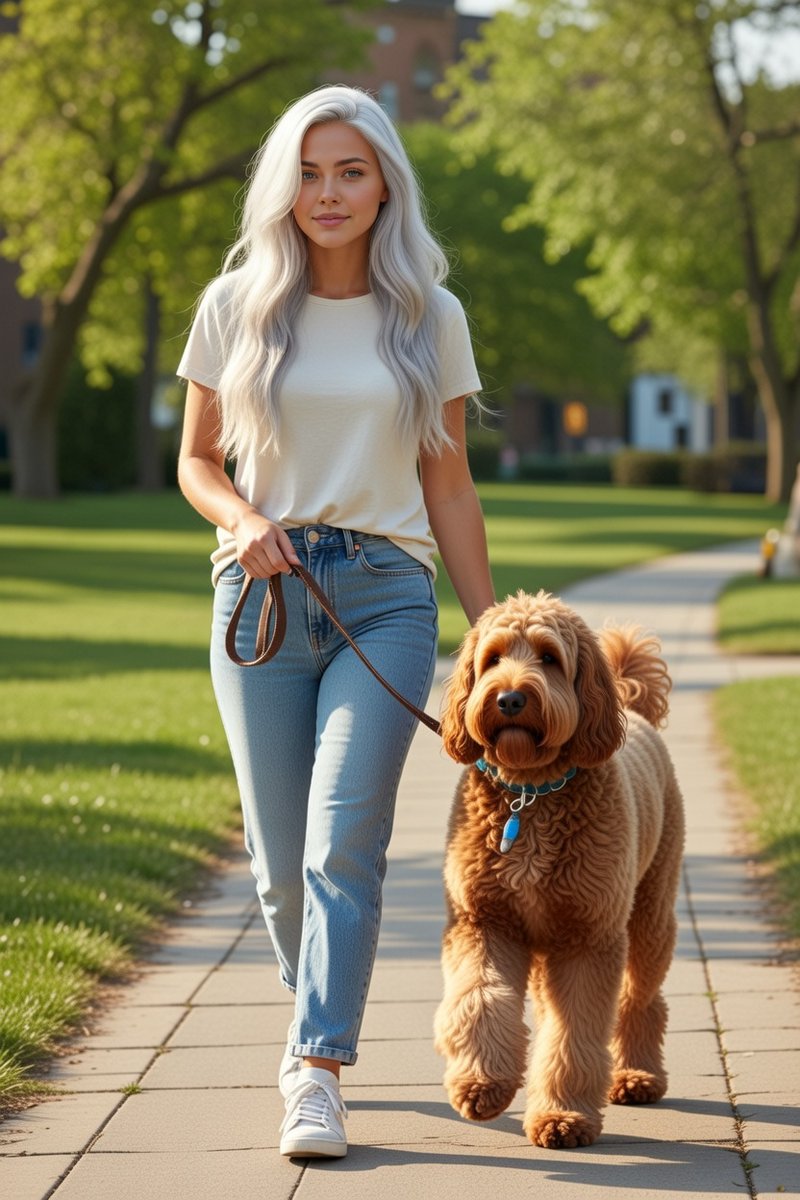 AmberRaaye's tweet photo. Just the girl next door and her doodle... https://t.co/iNDnc8frfP