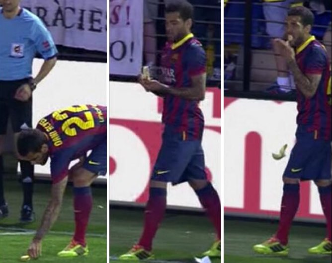 Devuélvanme a la época en la que el racismo se combatía pasándoselo por los huevos y callando bocas en lugar de andar llorando y saliéndose del partido.