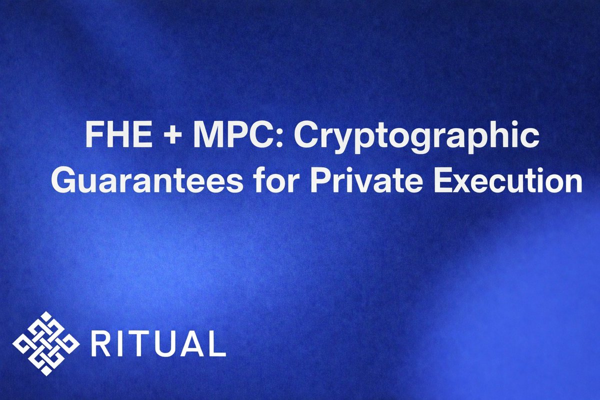 l0_billy's tweet photo. 1/4
As we've said before, TEE protects execution with hardware.
But what if you don't want to trust hardware at all?
That's where @ritualnet's Privacy AI comes in:
FHE & MPC- cryptographic privacy for AI inferences.
🧵
#AI #Infernet #Ritual https://t.co/CPlab06T4r