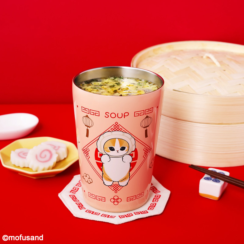 タンブラー モフサンド 真空断熱カフェ サメにゃん　食べ物にゃんver.