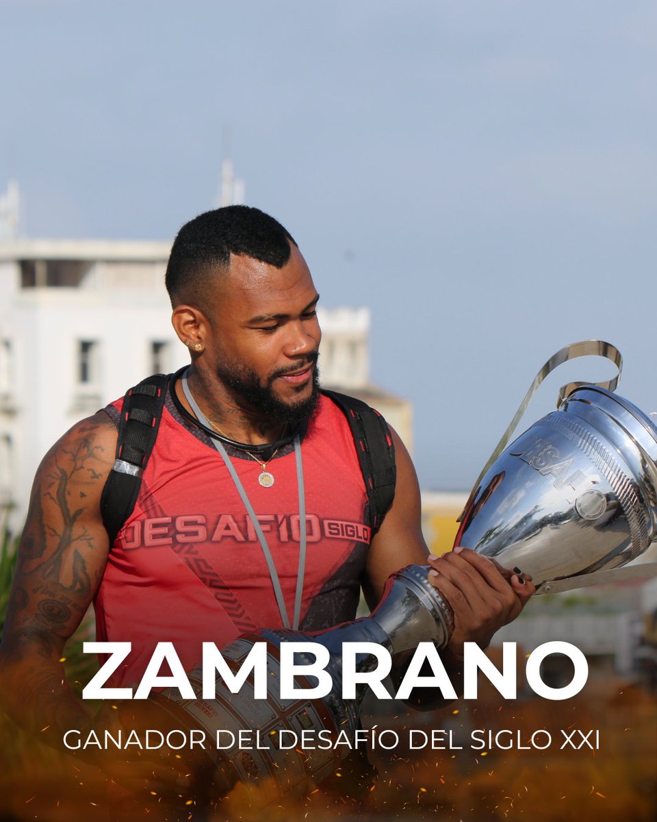 🎉🏆 ¡Tenemos ganador! Zambrano lo logró 😱🔥 después de tanta lucha, esfuerzo y adrenalina, ¡por fin coloca su nombre en la copa! 🏅💥

Un momento de infarto que quedará para siempre en la historia del Desafío del Siglo XXI ❤️✨ #DesafíoDelSiglo