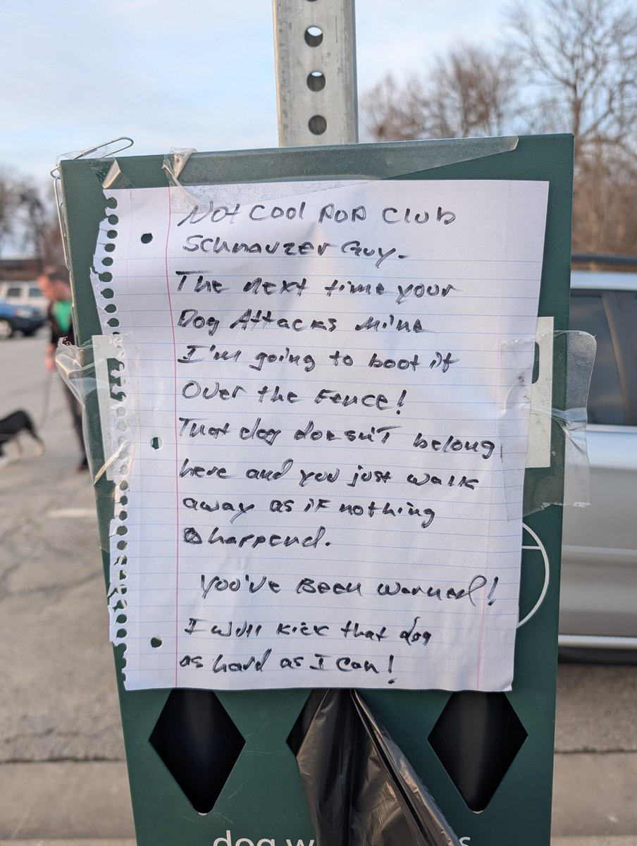 StuLudlow's tweet photo. My suburb dog dump station turned bulletin board. Sounds like Anchorman casting.  #iwillkickthatdogashardasican https://t.co/dVcKXyNW6o