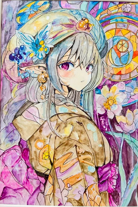 こちらの作品お迎えいただきました 最近は海外の方からのお迎えもあり嬉しい限りまです ご縁を頂けた事に感謝いたします。 丁寧に梱包し発送させて頂きます #イラスト #透明水彩 #アナログ原画
