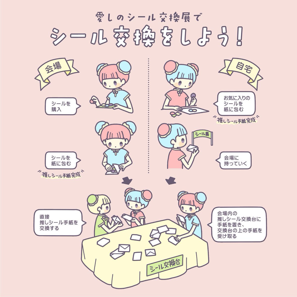 🎊 #愛しのシール交換展 まであと３週間！🎊
会場では、シールの購入はもちろん、シール交換をお楽しみいただけます✨
推しシールを手紙に入れて、交換を楽しみましょう🎶

【 #愛しのシール交換展 】
📅2026/3/14(土)-15(日) 
📍SOOO dramatic!(入谷駅1分/上野駅12分)  
itoshinosealkoukanten.jimdosite.com