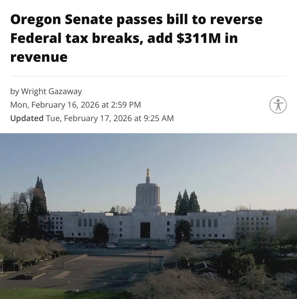 Governor Kotek and Democrat leadership love to talk about “affordability” and “supporting small business”, but the Senate floor votes tell the real story.

SB 1507 just passed the Senate, and it’s a $300+ MILLION tax increase on Oregonians. It reverses federal tax relief from