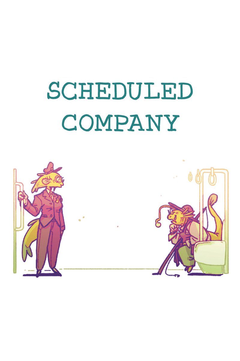 SaintSaltine's tweet photo. Original comic about yuri on trains and they’re also fish + that one bum ass coworker [pgs 2/12] #comic #ComicArt https://t.co/U1n4rKWMye
