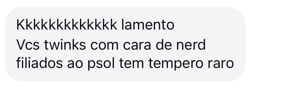 As vezes eu me choco cm as coisas q esse viado doido fala mas aí lembro q na minha dm ele é ainda pior