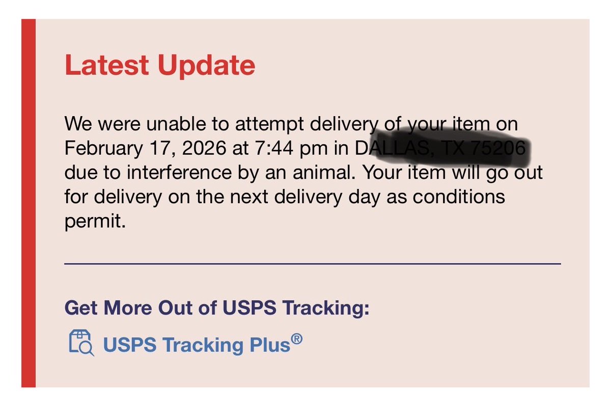 KingmakerCards's tweet photo. Never seen this “excuse” before from @USPS … funny thing is there is no attempt that shows up at front door or driveway cameras… who thinks I’m NOT getting my stuff? @CardPurchaser https://t.co/dMLrC4LLAF