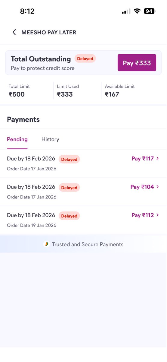 Mohdparvez04's tweet photo. @Meesho_Official 
Maine Meesho Pay later ka payment clear kiya hu bt abi b wo show ho rh h. Customer care se b support nh mil rh h.. pls update https://t.co/Wp7eTEIm0t
