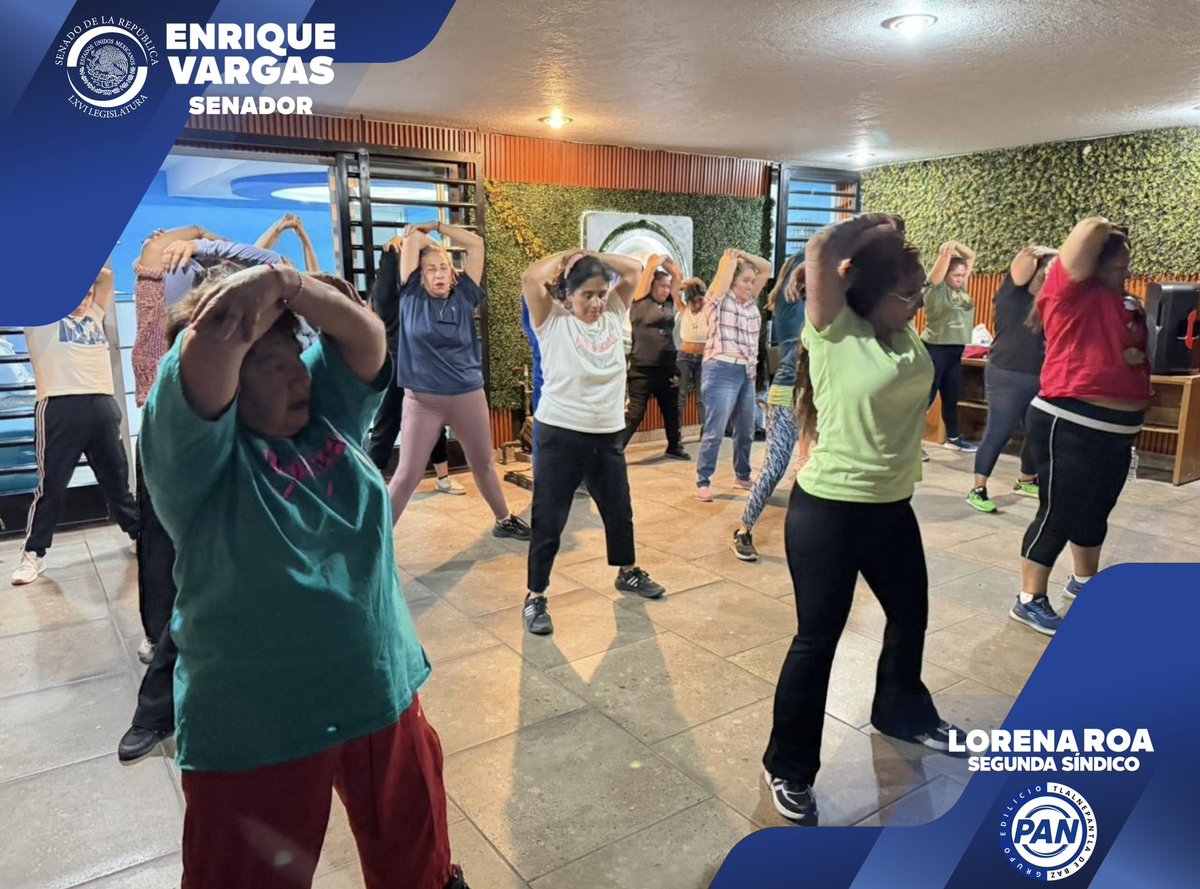 loreroa19's tweet photo. ¡Seguimos activándonos por la salud! 💙✨
En el CDM del PAN Tlalnepantla fomentamos la cultura del deporte. 

De la mano del Senador @EnriqueVargasdV y su servidora, impulsamos acciones que fortalecen la salud en #Tlalnepantla.

#LorenaRoa #SegundaSíndico #UnidosHacemosElCambio https://t.co/xCZO17lrIz