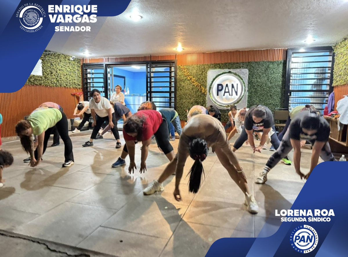 loreroa19's tweet photo. ¡Seguimos activándonos por la salud! 💙✨
En el CDM del PAN Tlalnepantla fomentamos la cultura del deporte. 

De la mano del Senador @EnriqueVargasdV y su servidora, impulsamos acciones que fortalecen la salud en #Tlalnepantla.

#LorenaRoa #SegundaSíndico #UnidosHacemosElCambio https://t.co/xCZO17lrIz