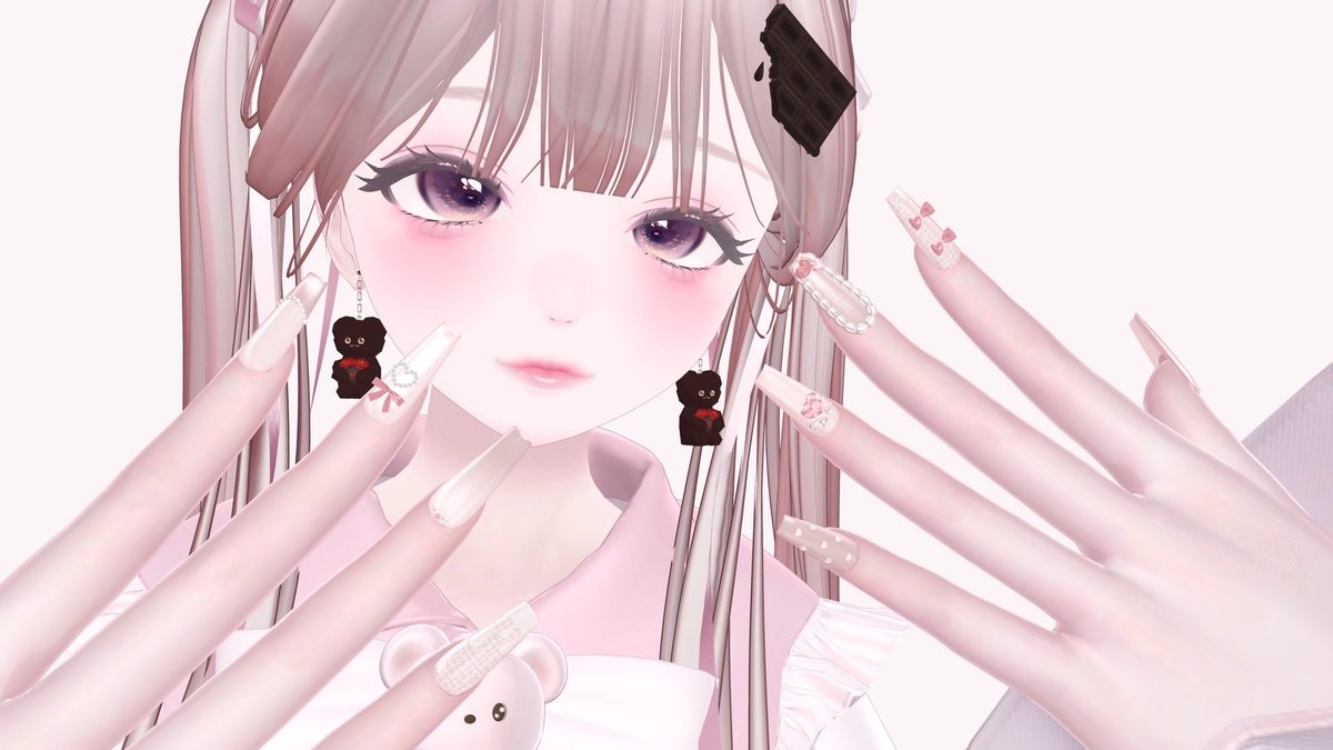 knt_0x0_vrc's tweet photo. 可愛いネイル♡ 
      #FirstPalette

クマちゃんピアス🧸 
   (ﾎﾜｲﾄﾃﾞｰまで100円︎販売中💕︎
      #JewelryBLUE_shop https://t.co/tpArqK9IvB