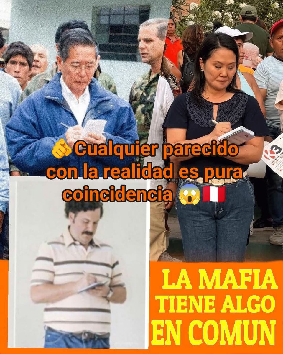 Cualquiera parecido es pura coincidencia,esto es la MAFIA d <a href="/KeikoFujimori/">Keiko Fujimori</a> <a href="/FuerzaPopular__/">Partido Político Fuerza Popular</a> 
#FujimoriNuncaMas 
#PorEstosNo2026