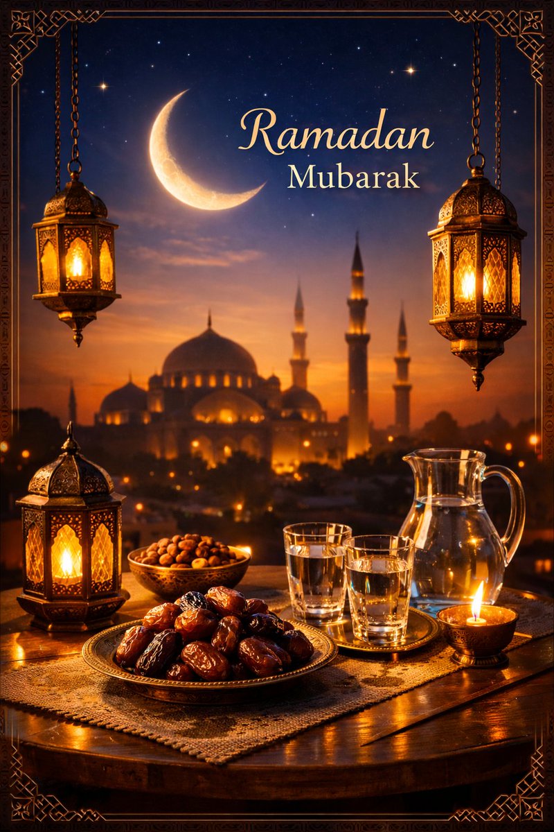 🌙  Ramadan Mubarak 🌙 
May Allah accept your fasting and prayers, Forgive all your sins, and Shower His blessing upon You. 

Alhamdulillah for another opportunity. 🤲

#Ramadan #RamadanMubarak