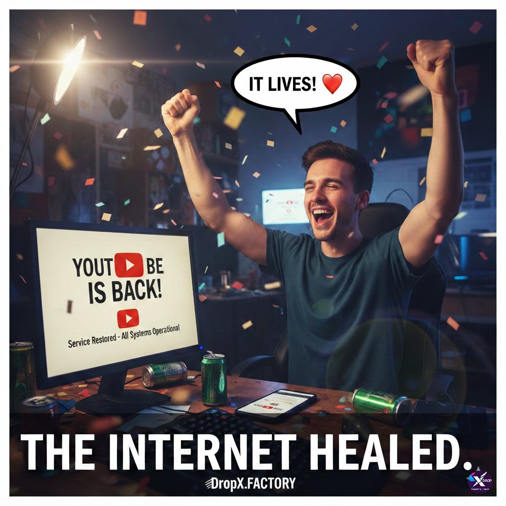 aid_stock's tweet photo. The Internet healed from trauma. Youtube is restored again #YouTubeDOWN #YoutubeUpNow https://t.co/ioCuxNQ5ZC