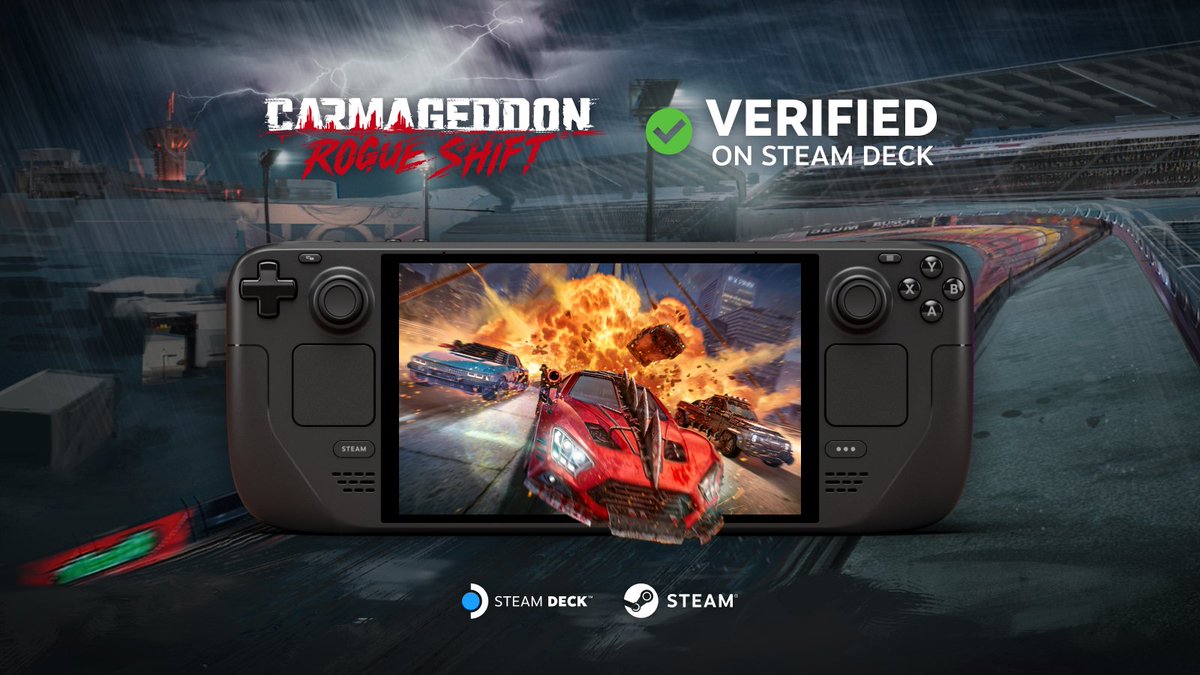 — CARMAGEDDON: ROGUE SHIFT IS NOW STEAM DECK VERIFIED —

Take the Wasteland anywhere. Driving gloves not included.