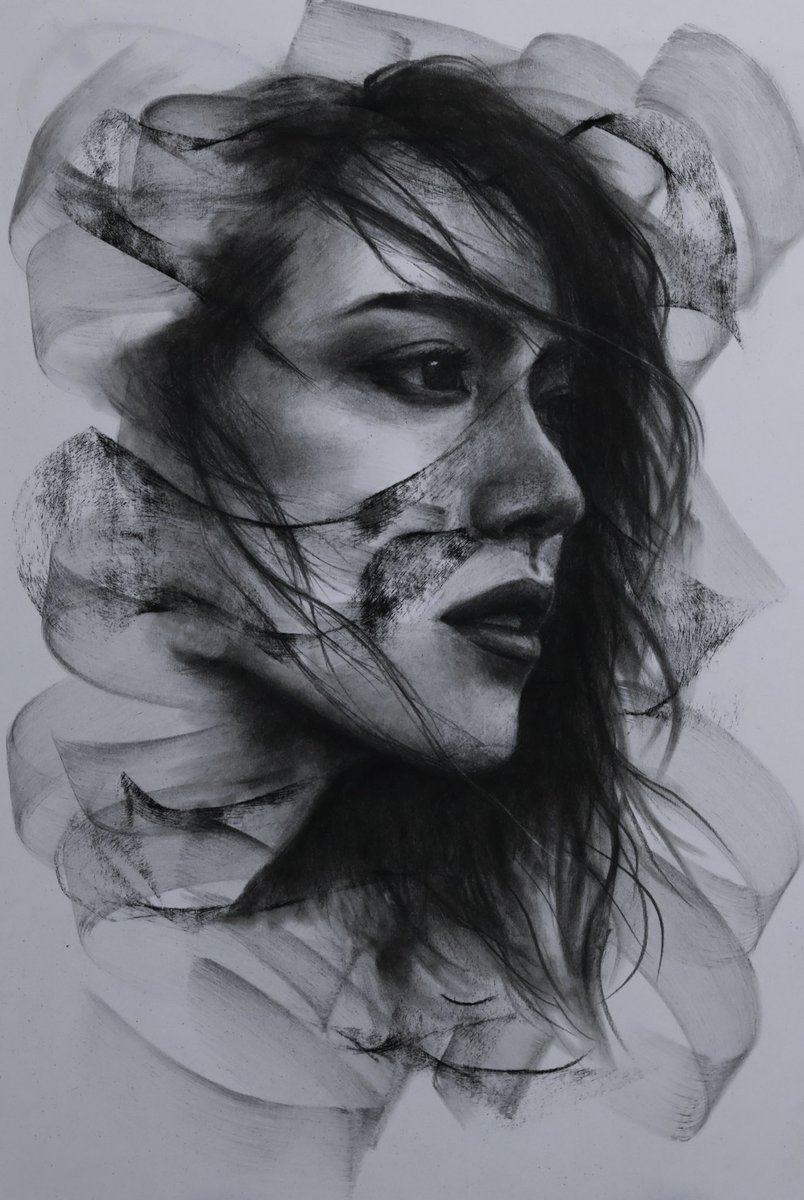 ✍️#charcoal #drawing #木炭画